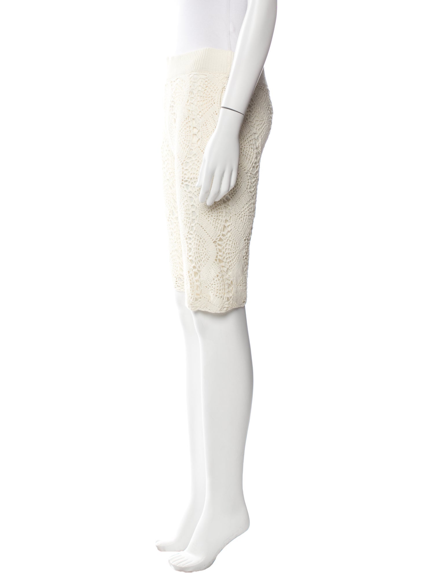 Helmut Lang Lace Pattern Knee-Length Shorts