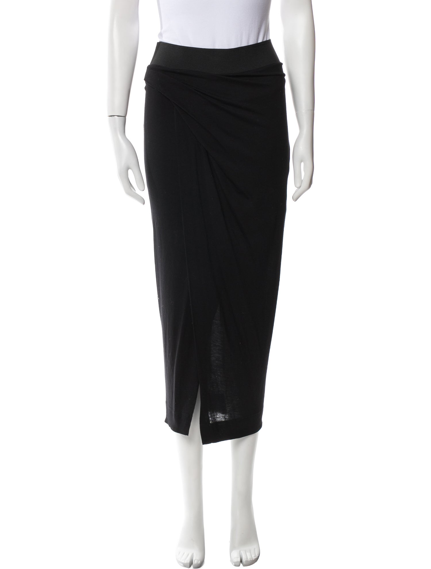 Helmut Lang Ruffle Embellishment Midi Length Skirt