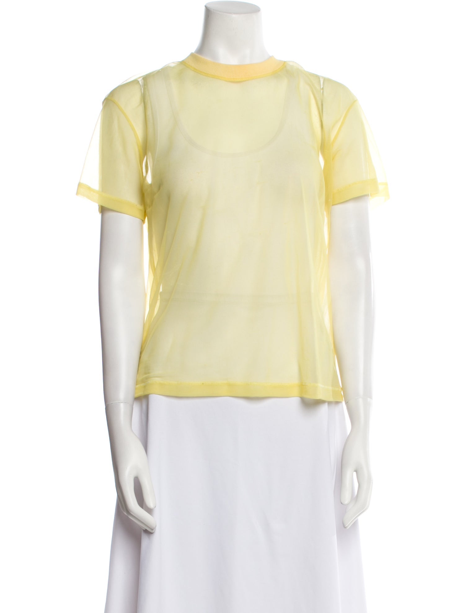 Helmut Lang Mock Neck Short Sleeve T-Shirt