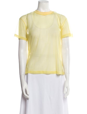 Helmut Lang Mock Neck Short Sleeve T-Shirt