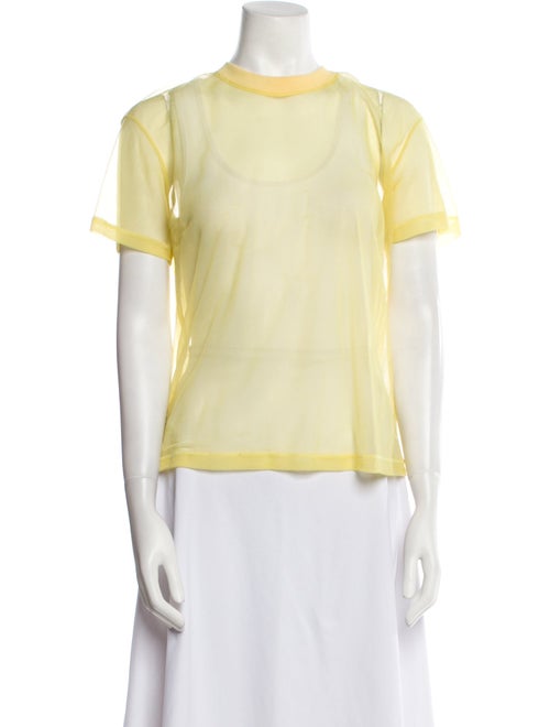Helmut Lang Mock Neck Short Sleeve T-Shirt