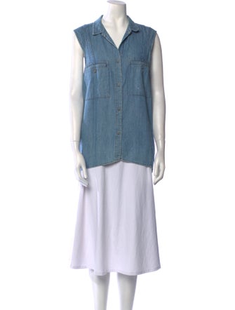 Helmut Lang Sleeveless Button-Up Top