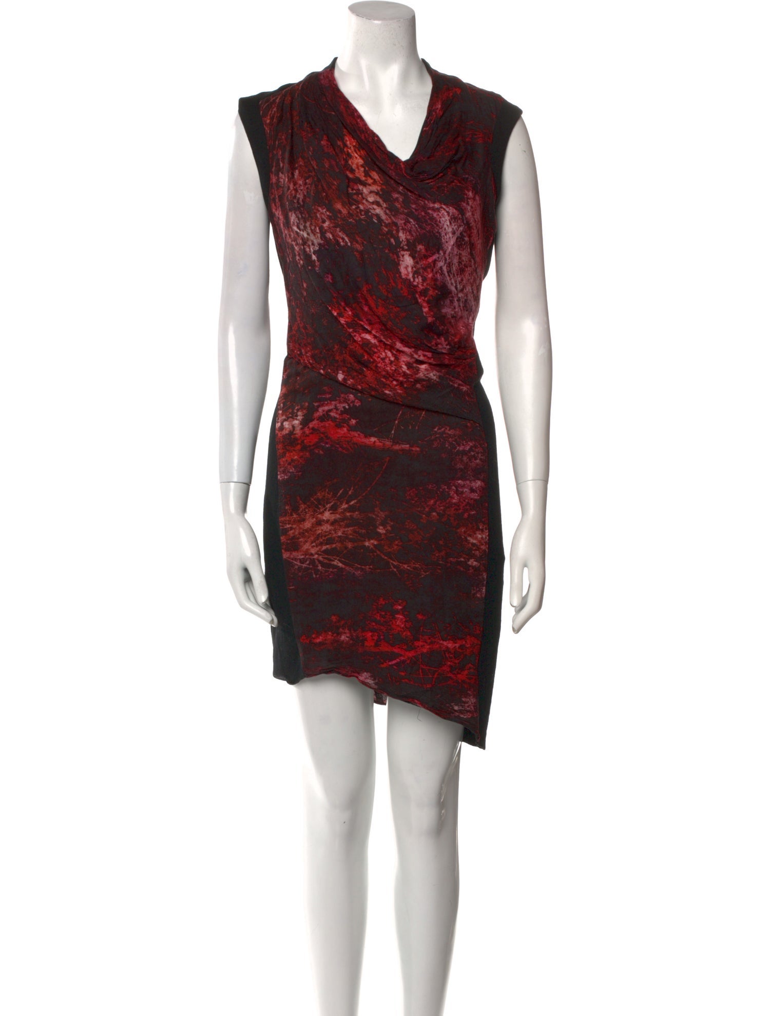 Helmut Lang Printed Midi Length Dress