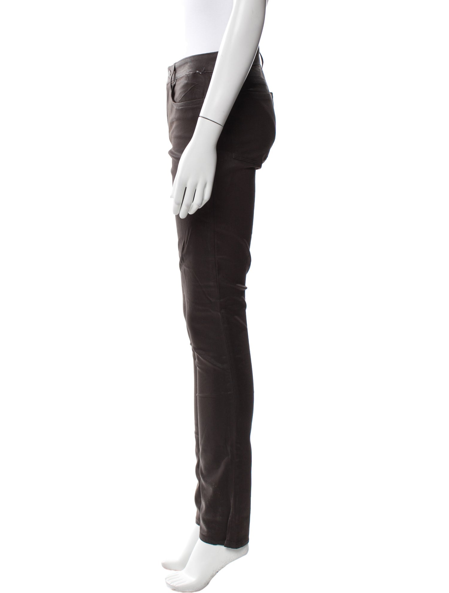 Helmut Lang Leather Skinny Leg Pants