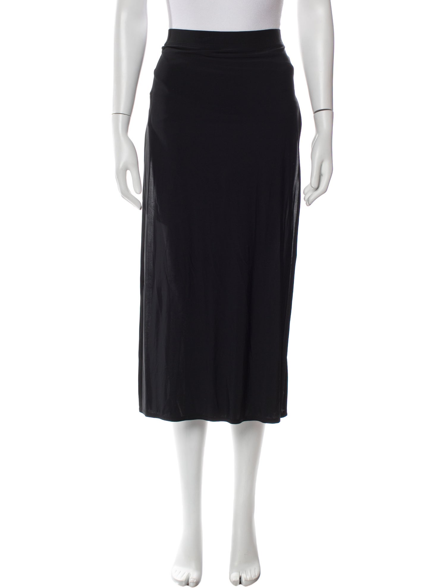 Helmut Lang Midi Length Skirt - Black Skirts, Clothing