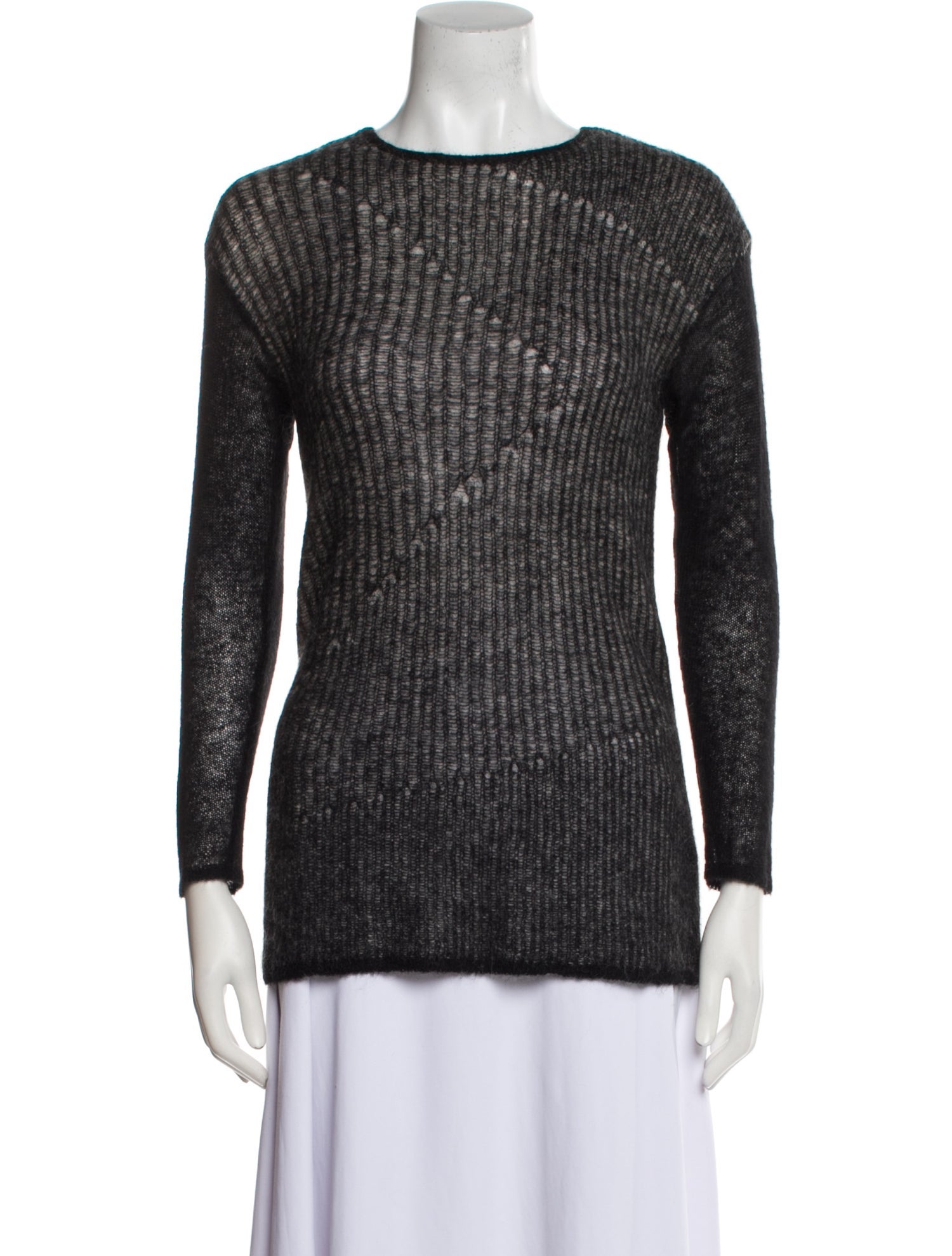 Helmut Lang Mohair Bateau Neckline Sweater