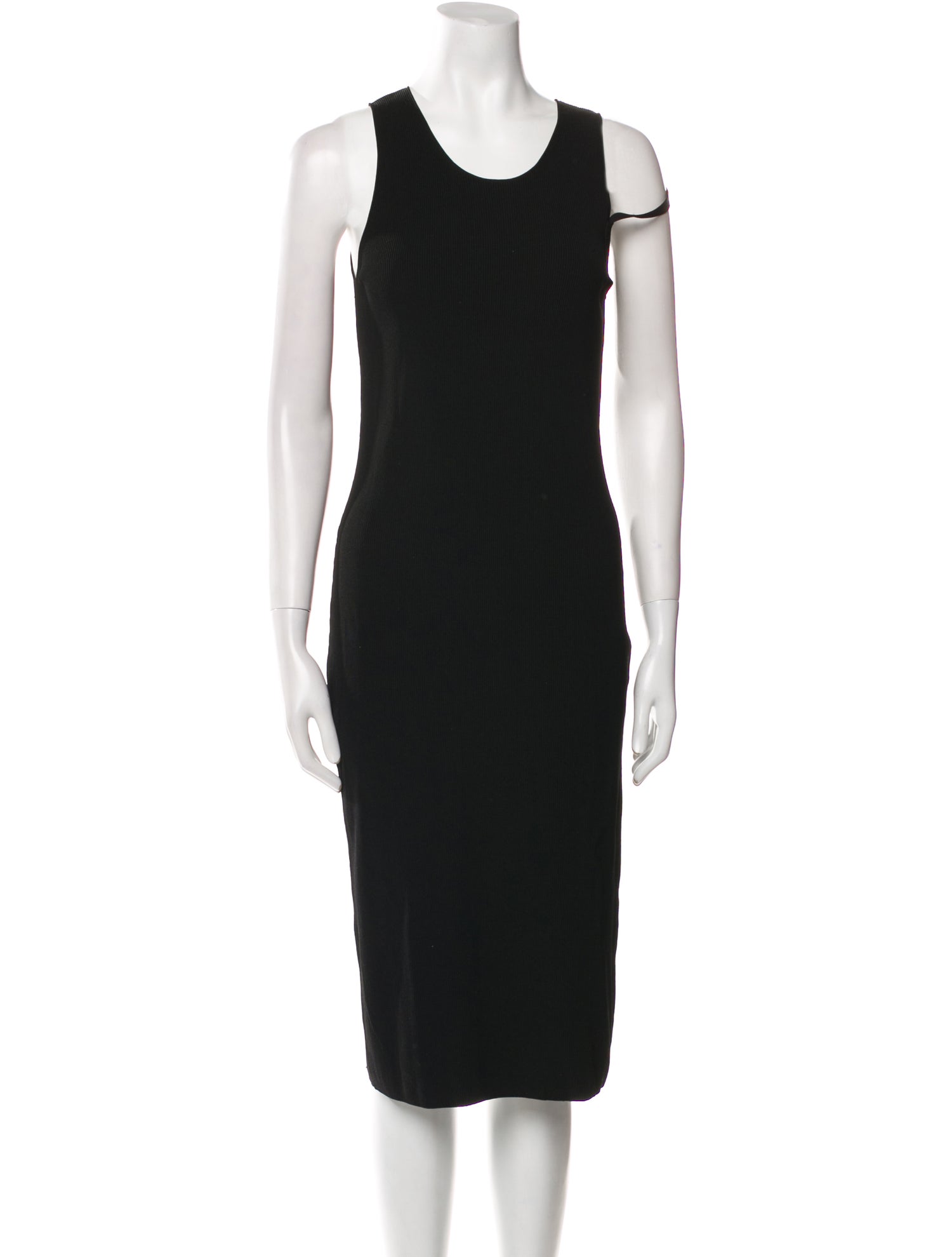 Helmut Lang Scoop Neck Midi Length Dress