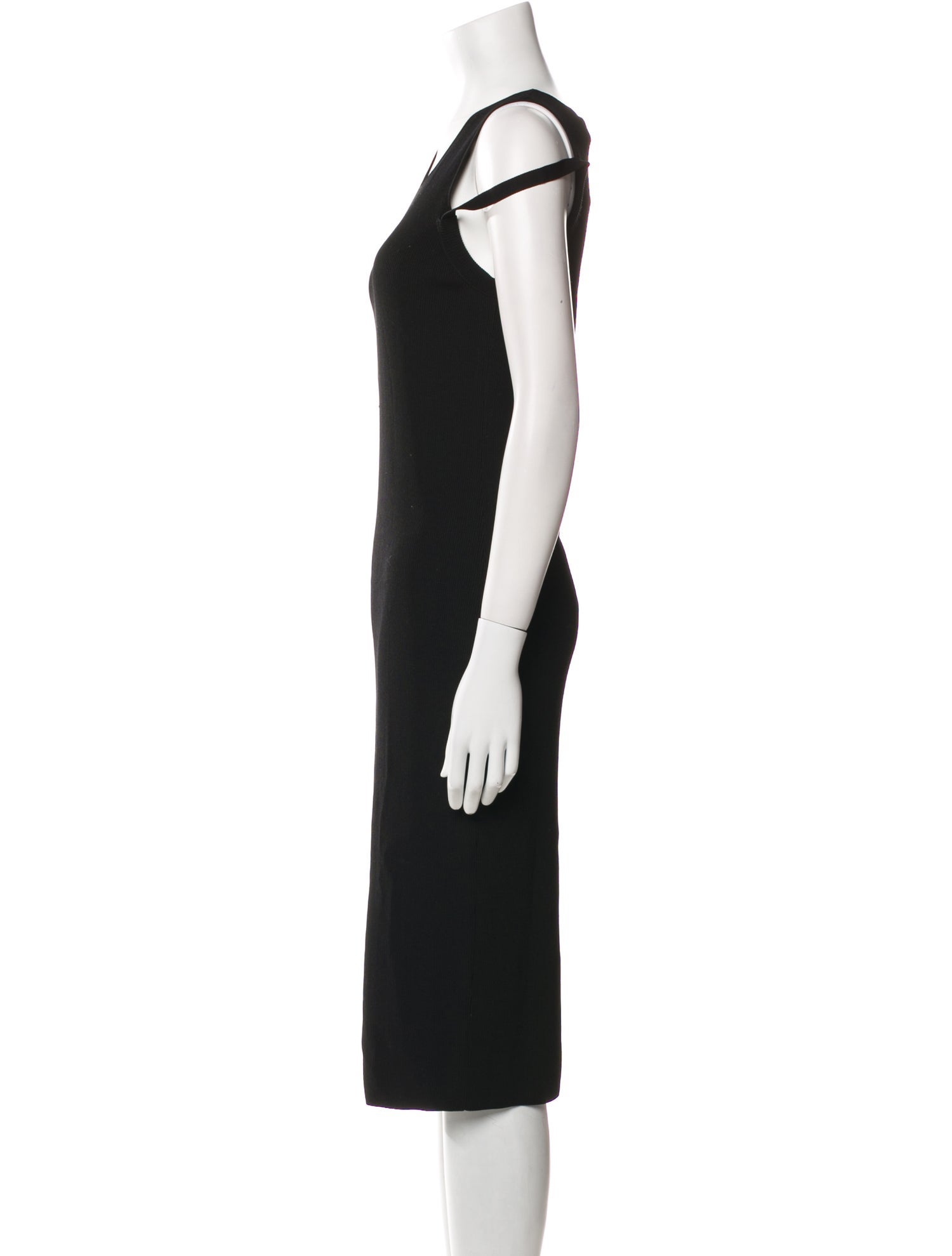 Helmut Lang Scoop Neck Midi Length Dress