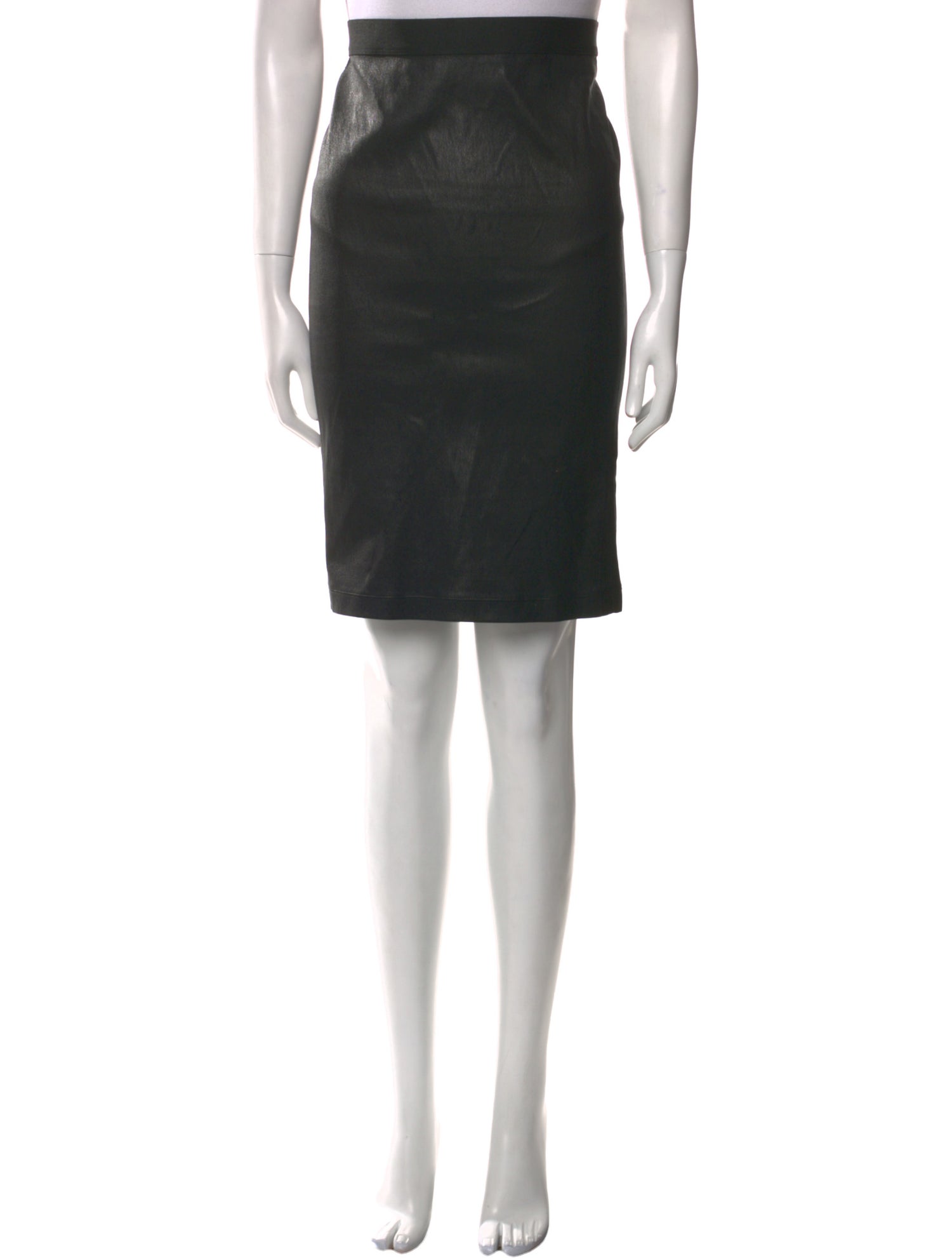 Helmut Lang Leather Knee-Length Skirt