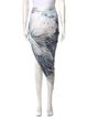 Helmut Lang Tie-Dye Print Midi Length Skirt