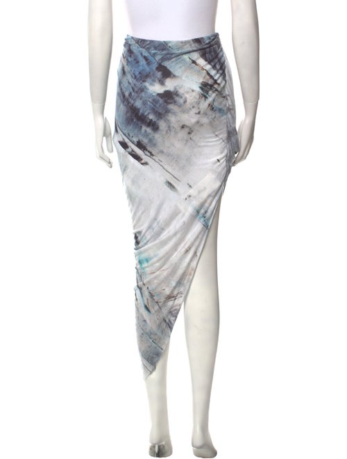 Helmut Lang Tie-Dye Print Midi Length Skirt
