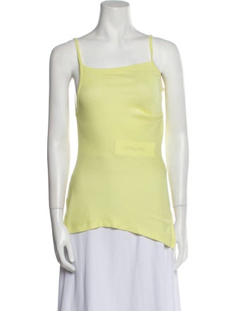 Helmut Lang Square Neckline Sleeveless Top