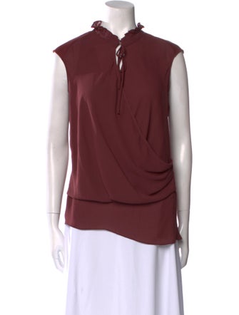 Helmut Lang Tie Neck Sleeveless Blouse