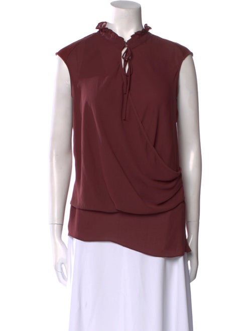 Helmut Lang Tie Neck Sleeveless Blouse