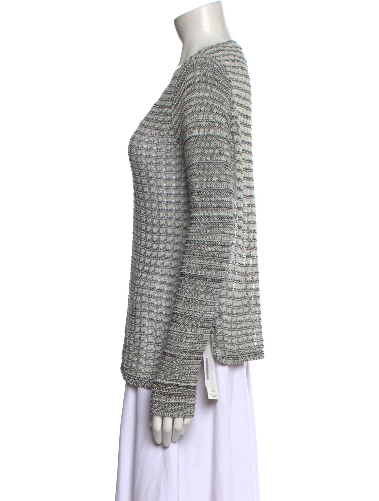 Helmut Lang V-Neck Long Sleeve Sweatshirt