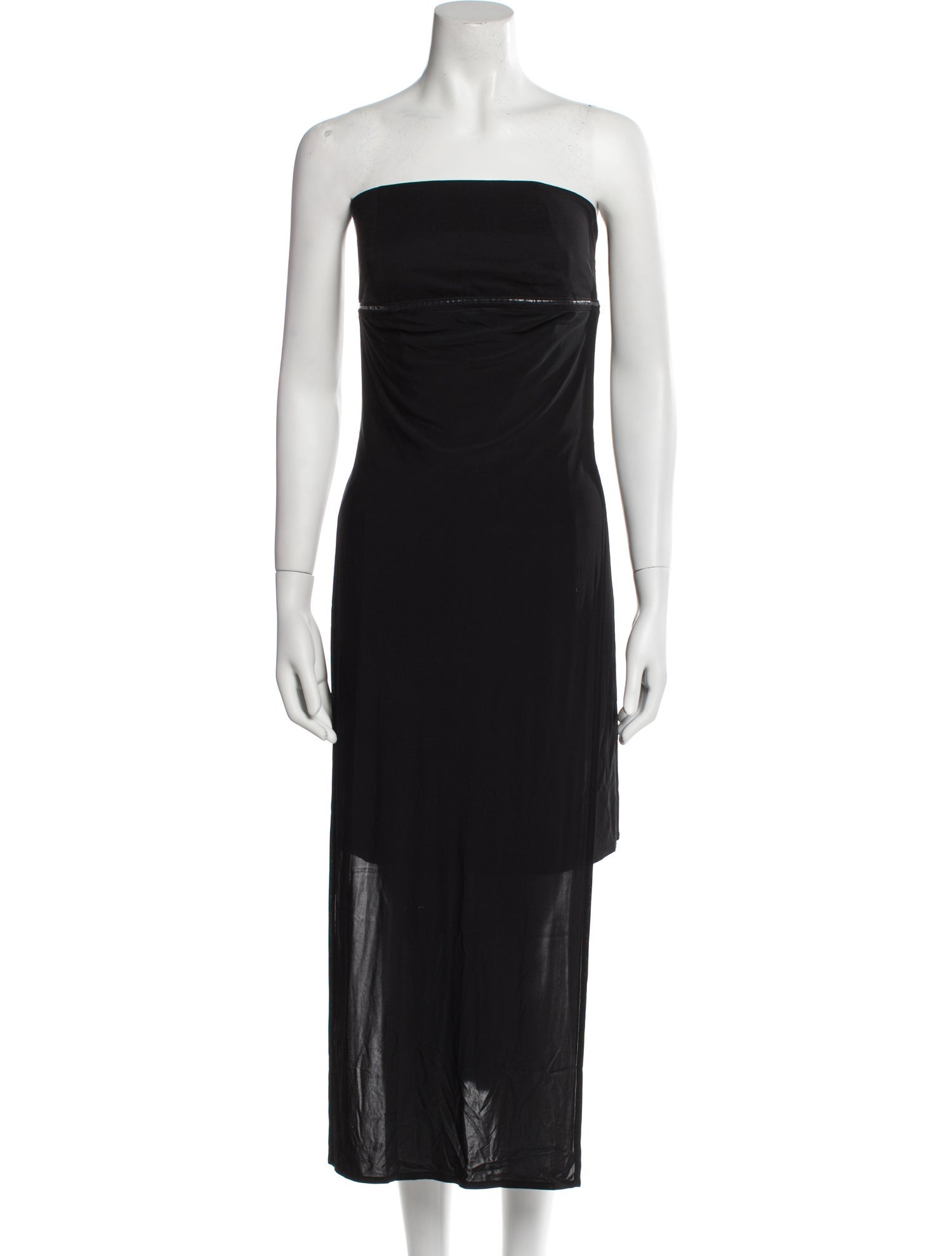 Helmut Lang Strapless Knee-Length Dress