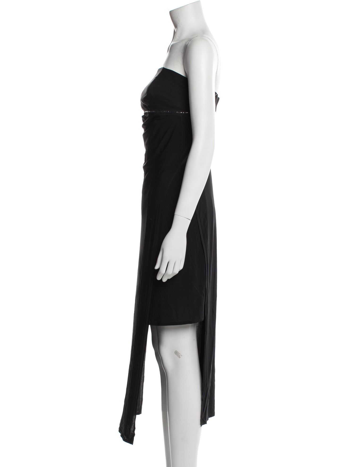 Helmut Lang Strapless Knee-Length Dress