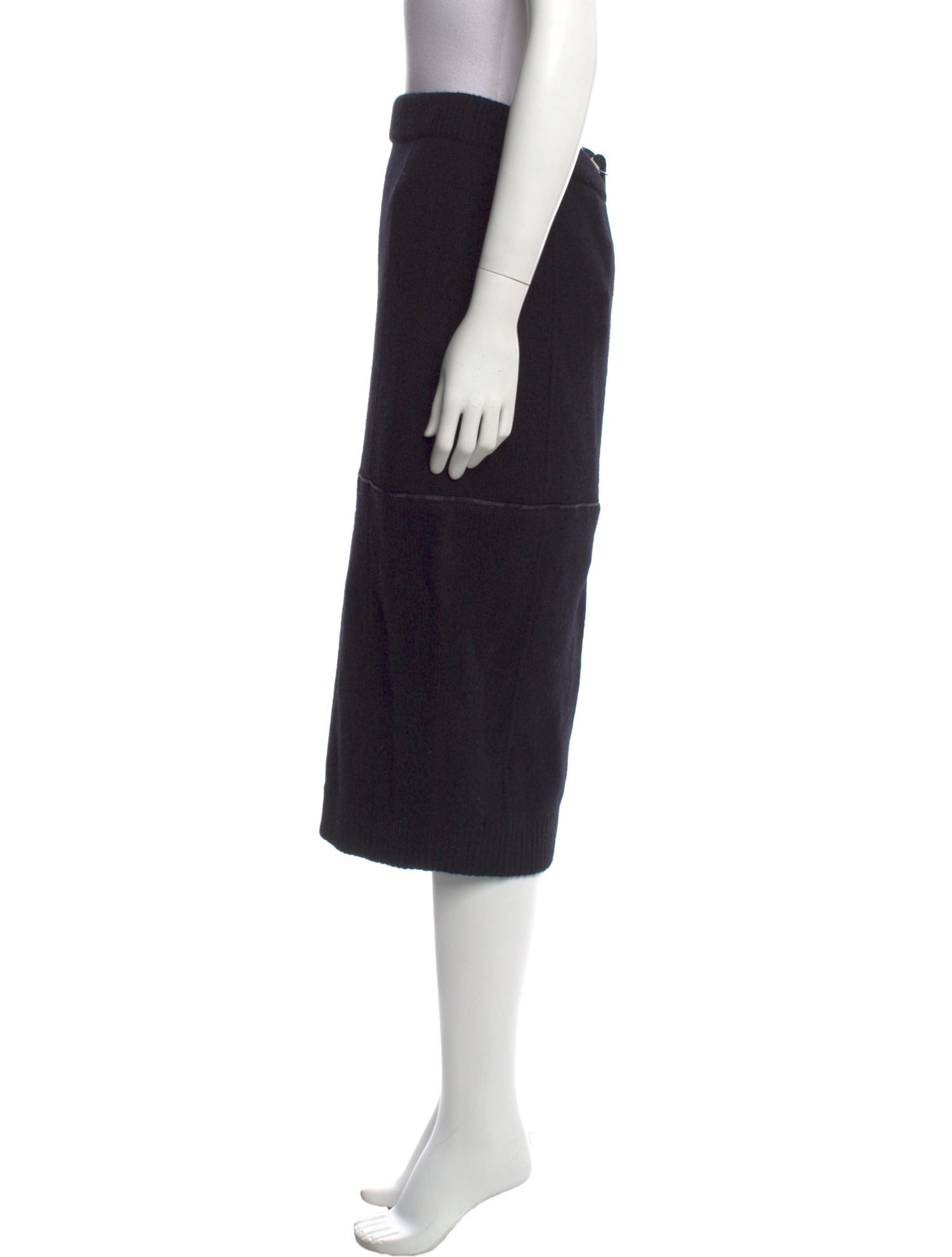 Helmut Lang Wool Knee-Length Skirt w/ Tags