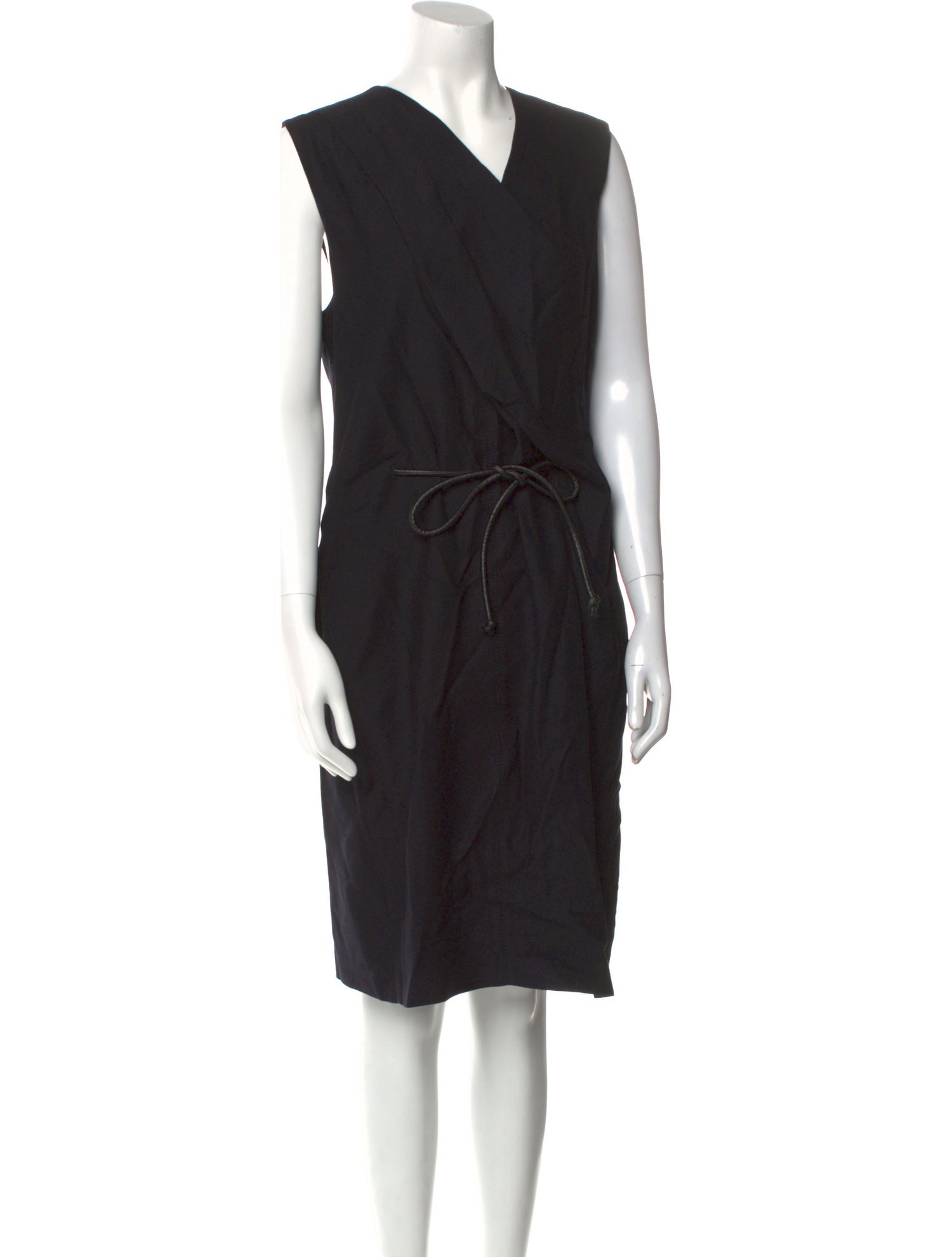 Helmut Lang V-Neck Knee-Length Dress