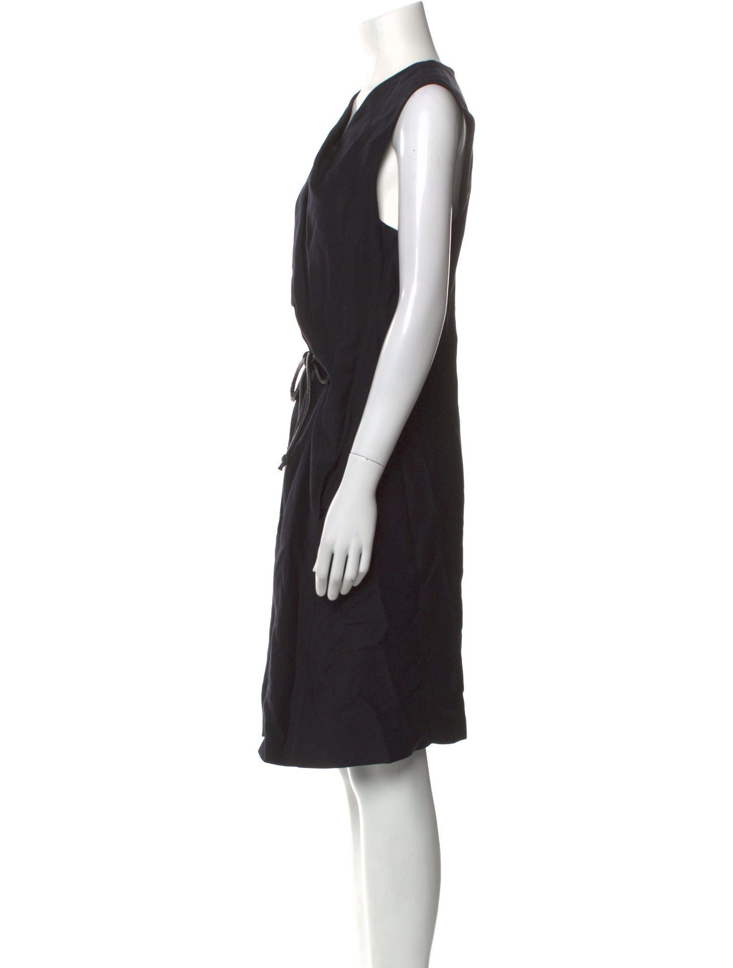 Helmut Lang V-Neck Knee-Length Dress