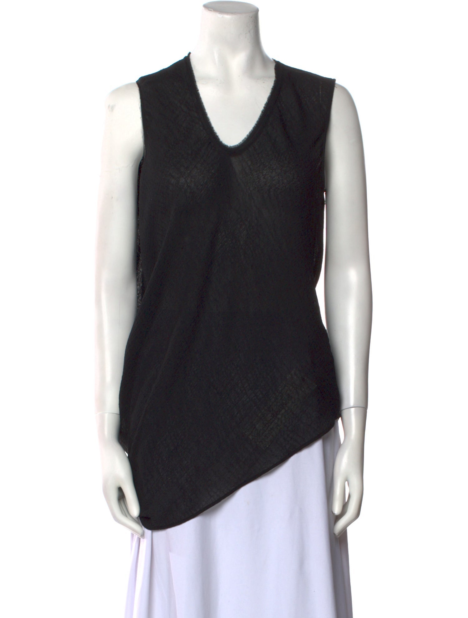Helmut Lang V-Neck Sleeveless Top