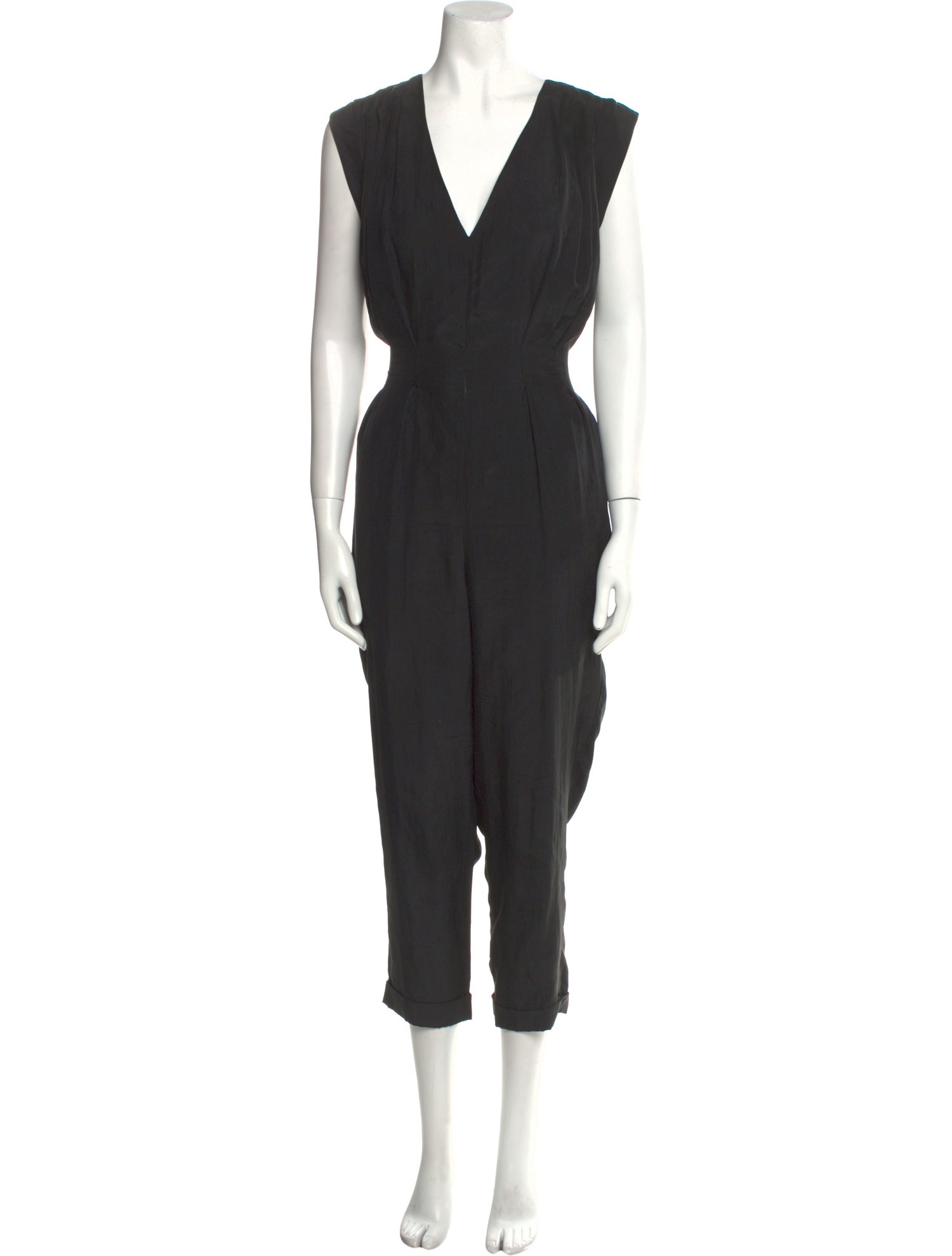 Helmut Lang Silk V-Neck Jumpsuit