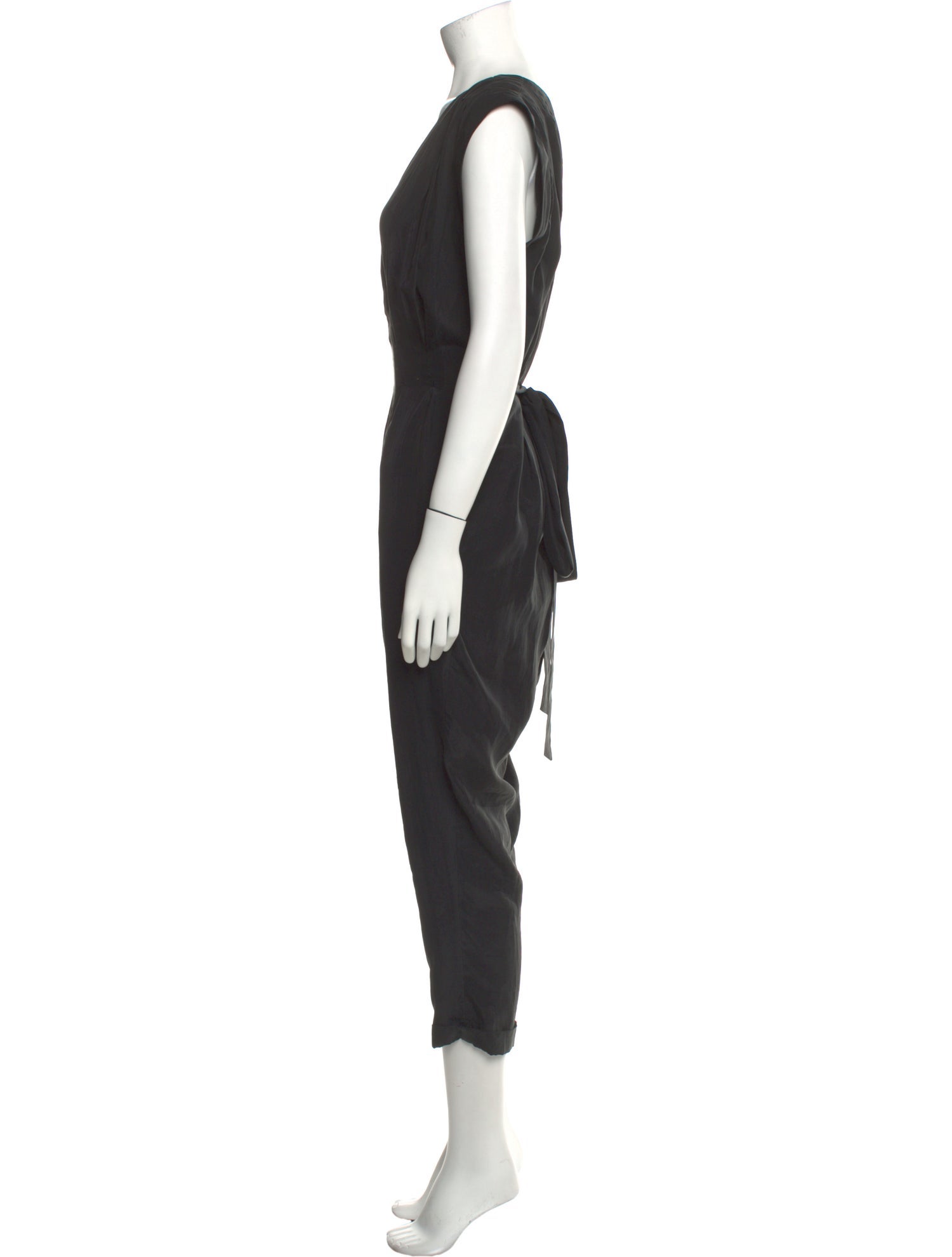 Helmut Lang Silk V-Neck Jumpsuit