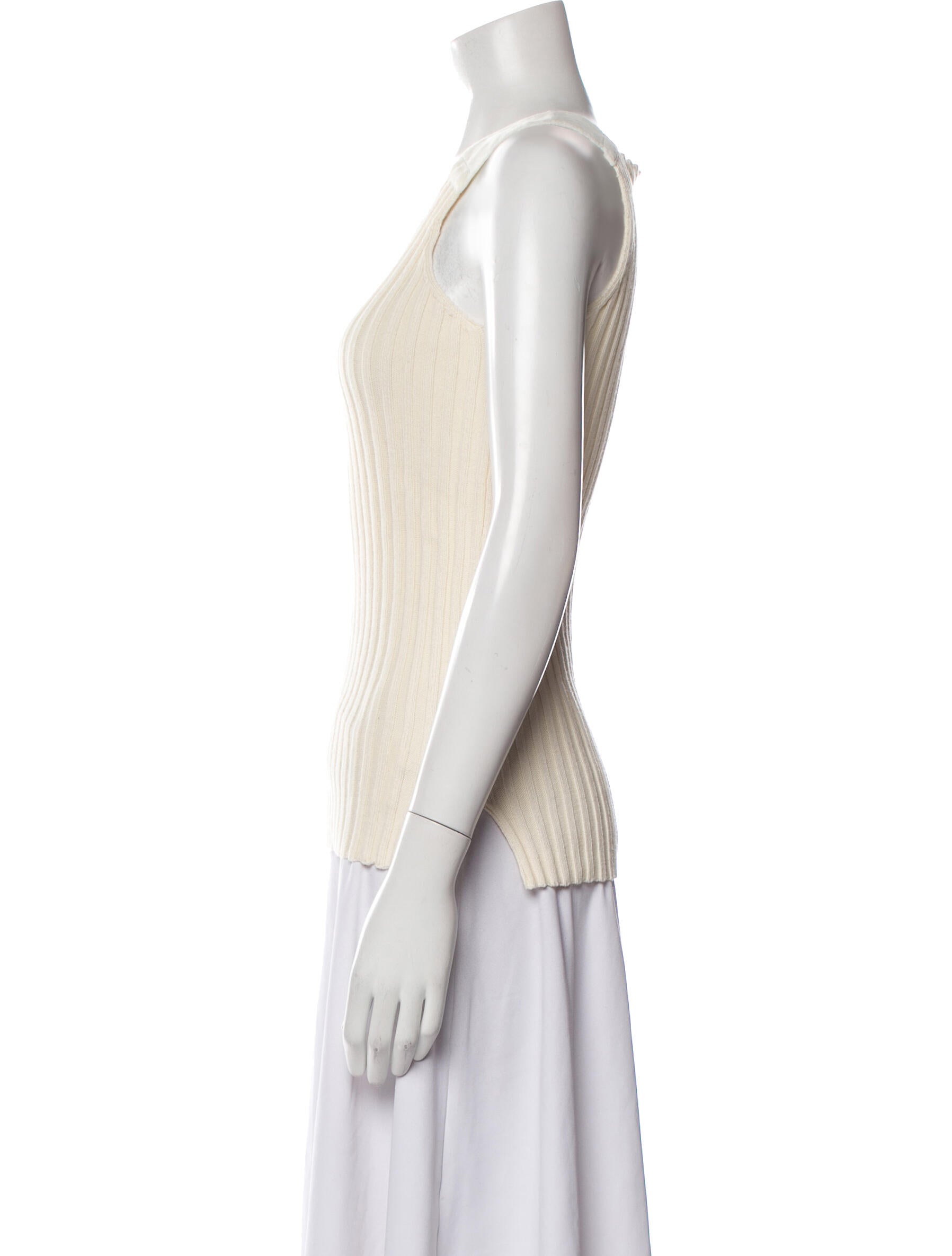 Helmut Lang Square Neckline Sleeveless Top