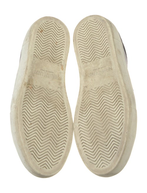 Helmut Lang Leather Colorblock Pattern Sneakers