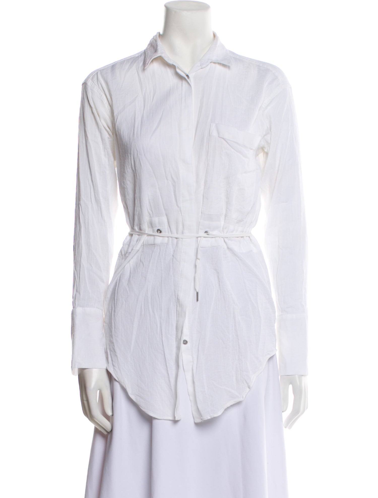 Helmut Lang Long Sleeve Button-Up Top