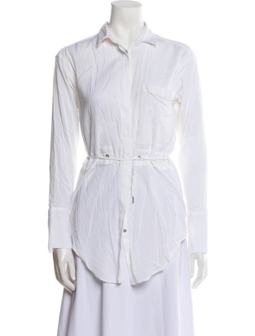 Helmut Lang Long Sleeve Button-Up Top