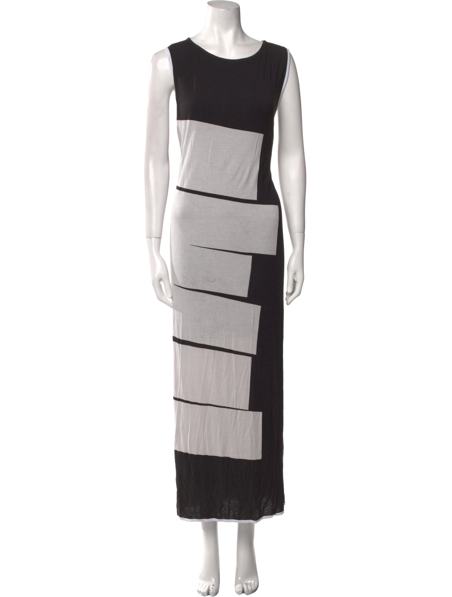 Helmut Lang Striped Long Dress