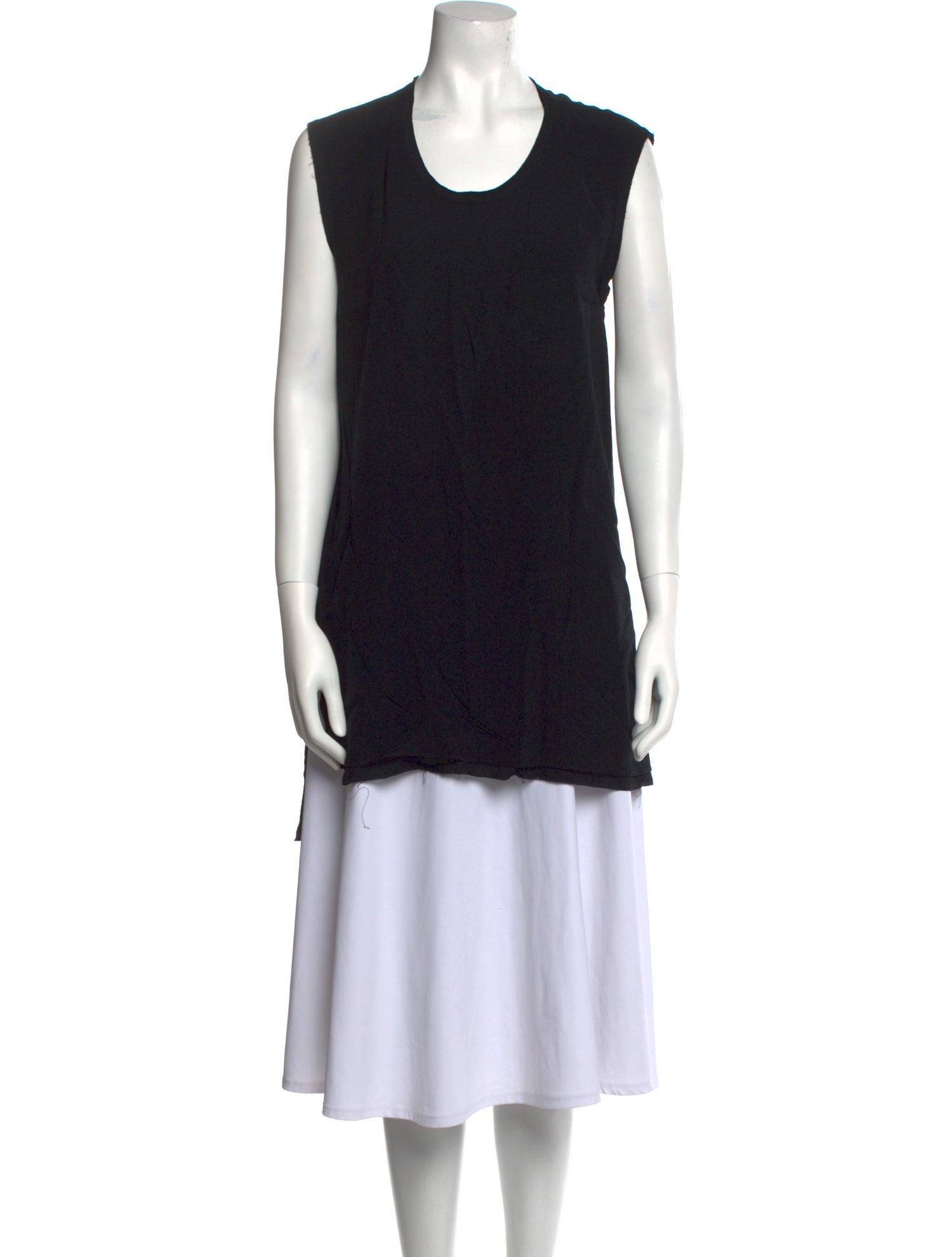 Helmut Lang Scoop Neck Sleeveless Tunic