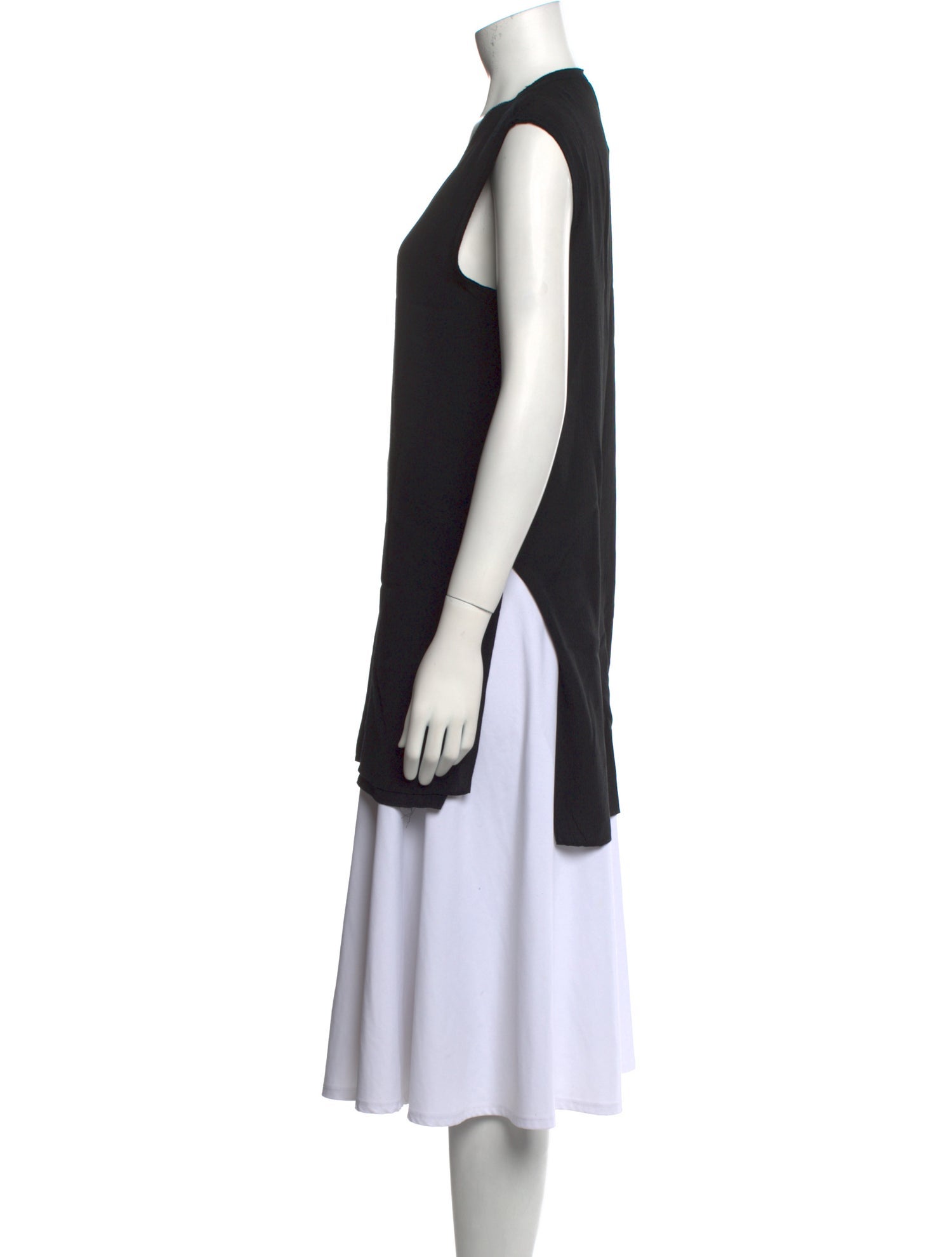 Helmut Lang Scoop Neck Sleeveless Tunic