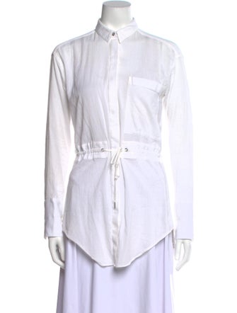 Helmut Lang Long Sleeve Button-Up Top