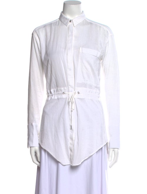 Helmut Lang Long Sleeve Button-Up Top