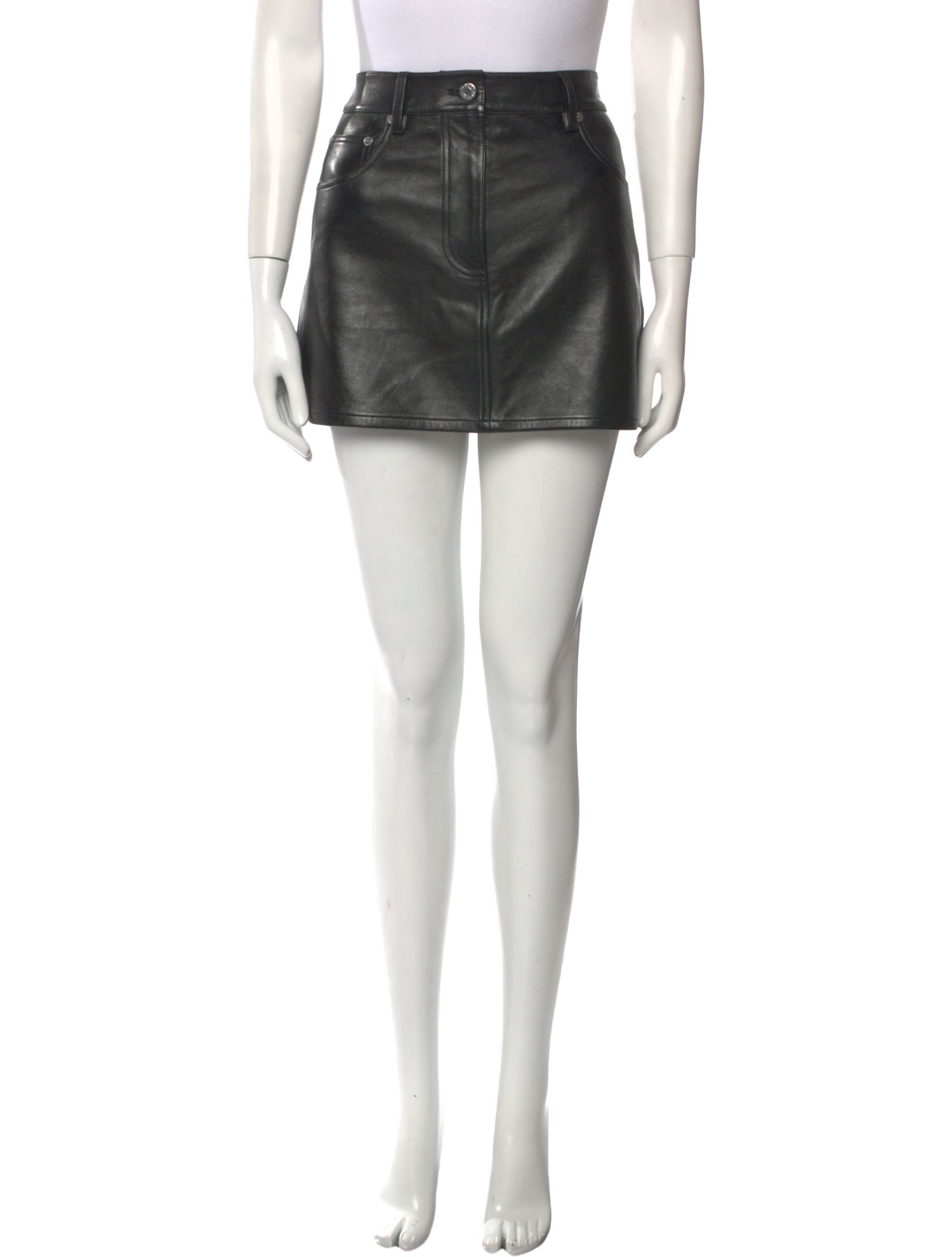 Helmut Lang Leather Mini Skirt