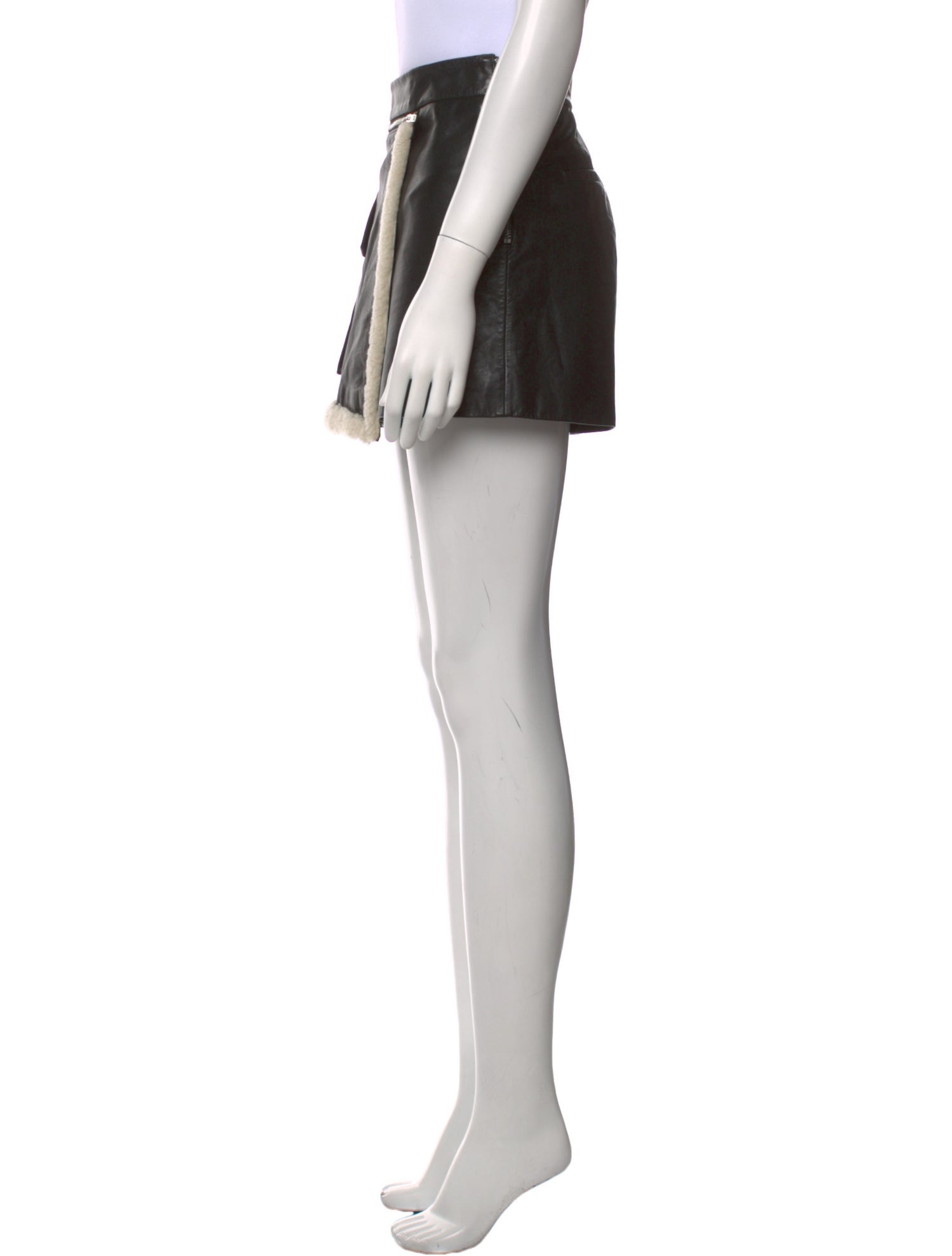 Helmut Lang Leather Mini Shorts