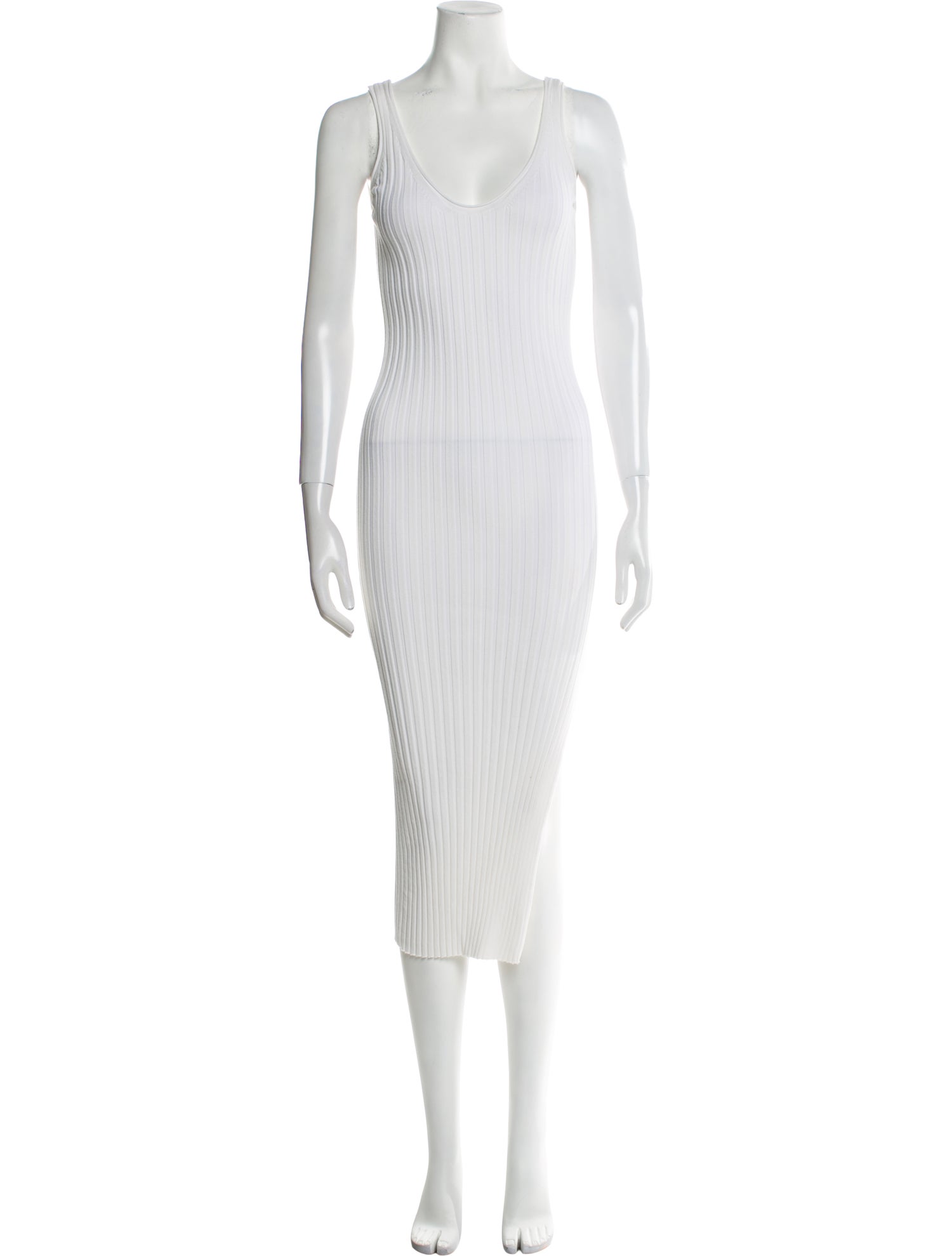 Helmut Lang Scoop Neck Midi Length Dress