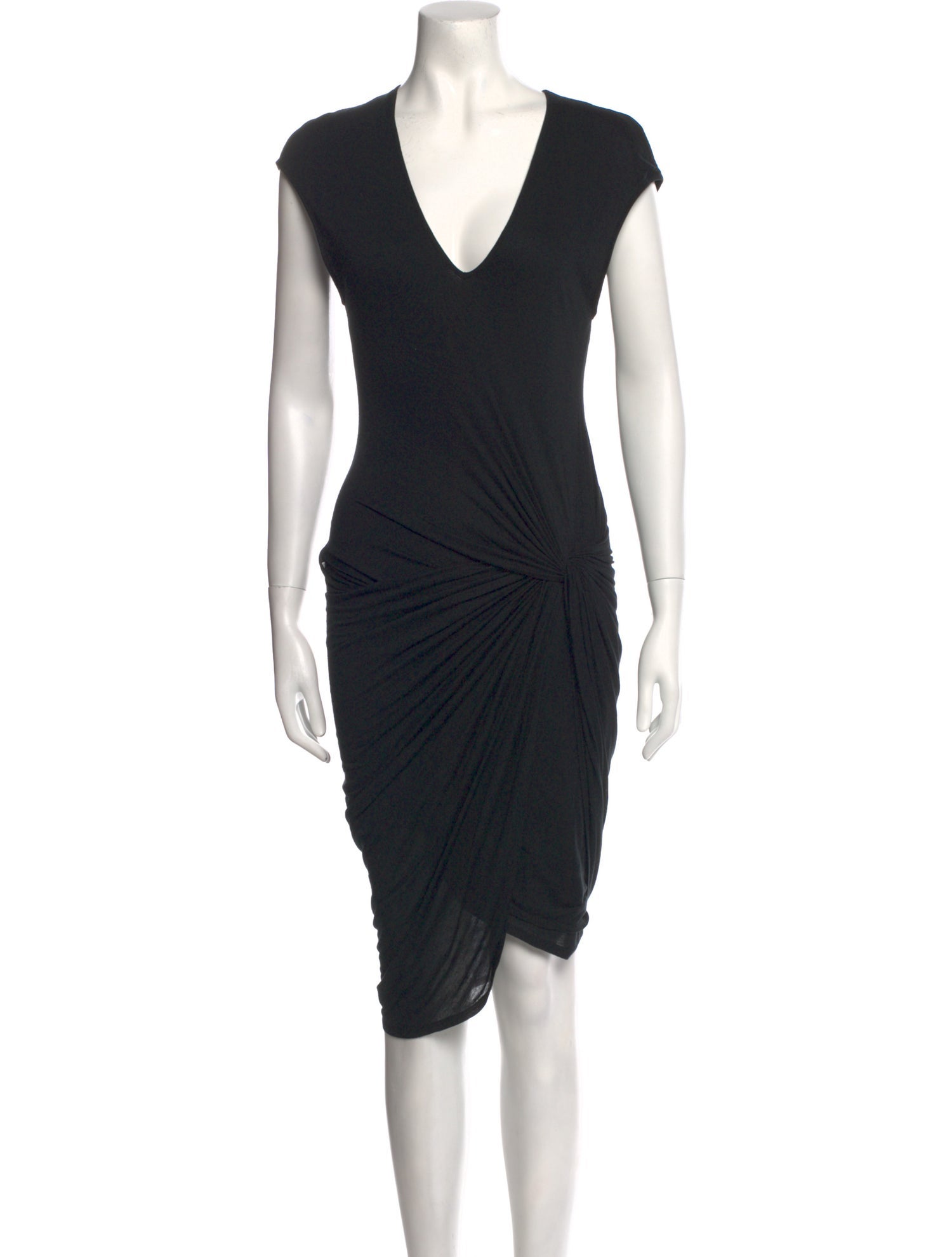 Helmut Lang V-Neck Knee-Length Dress