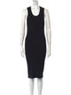 Helmut Lang Scoop Neck Midi Length Dress
