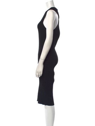 Helmut Lang Scoop Neck Midi Length Dress