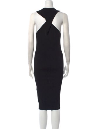 Helmut Lang Scoop Neck Midi Length Dress