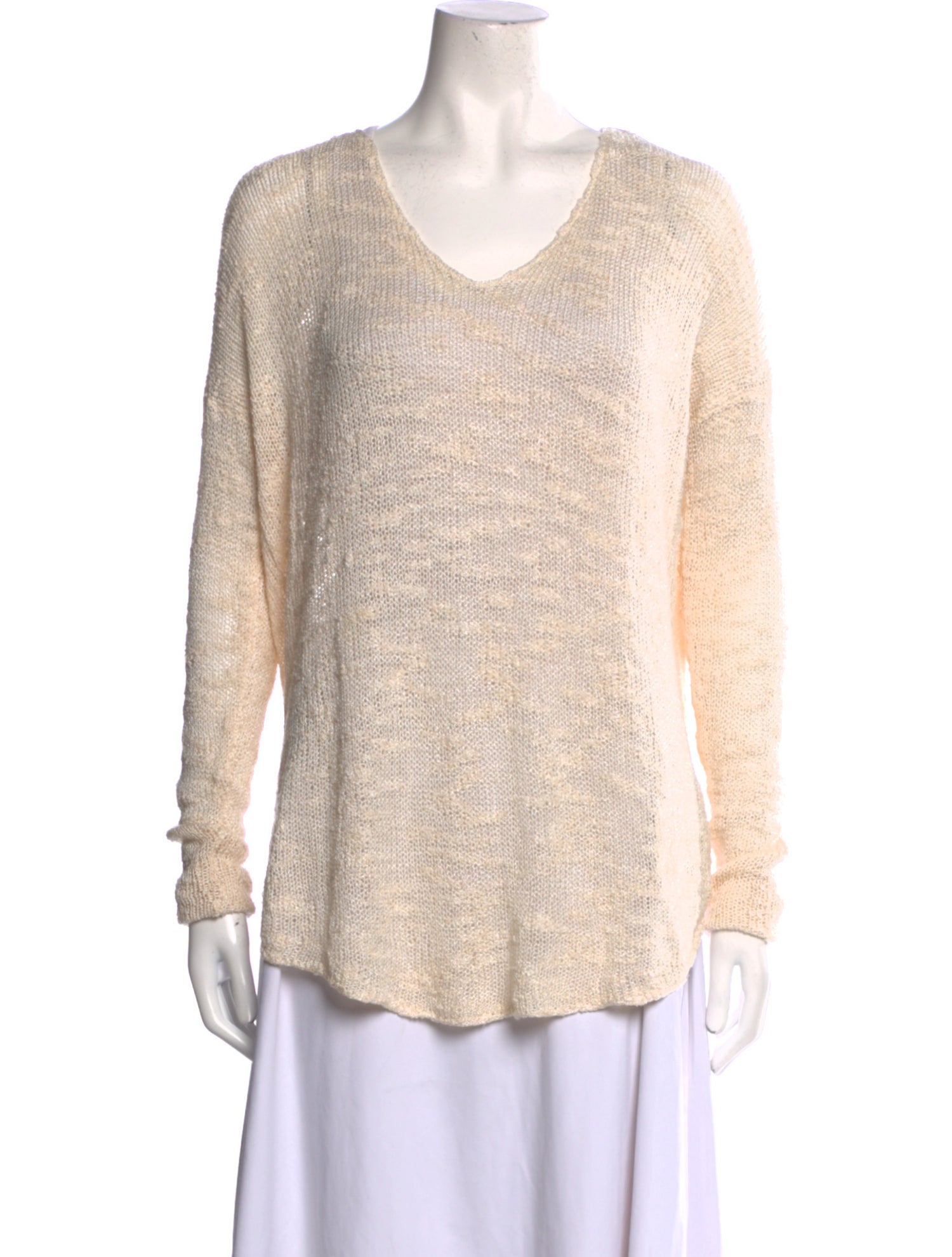 Helmut Lang Silk V-Neck Sweater