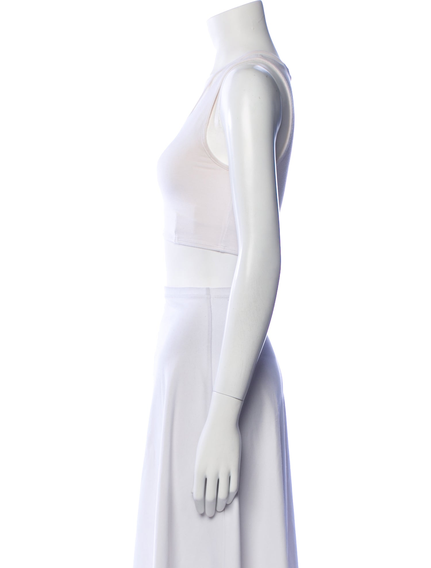 Helmut Lang Scoop Neck Sleeveless Crop Top