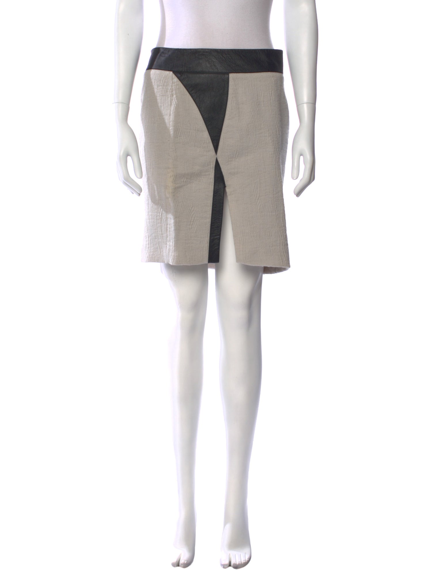 Helmut Lang Colorblock Pattern Mini Skirt