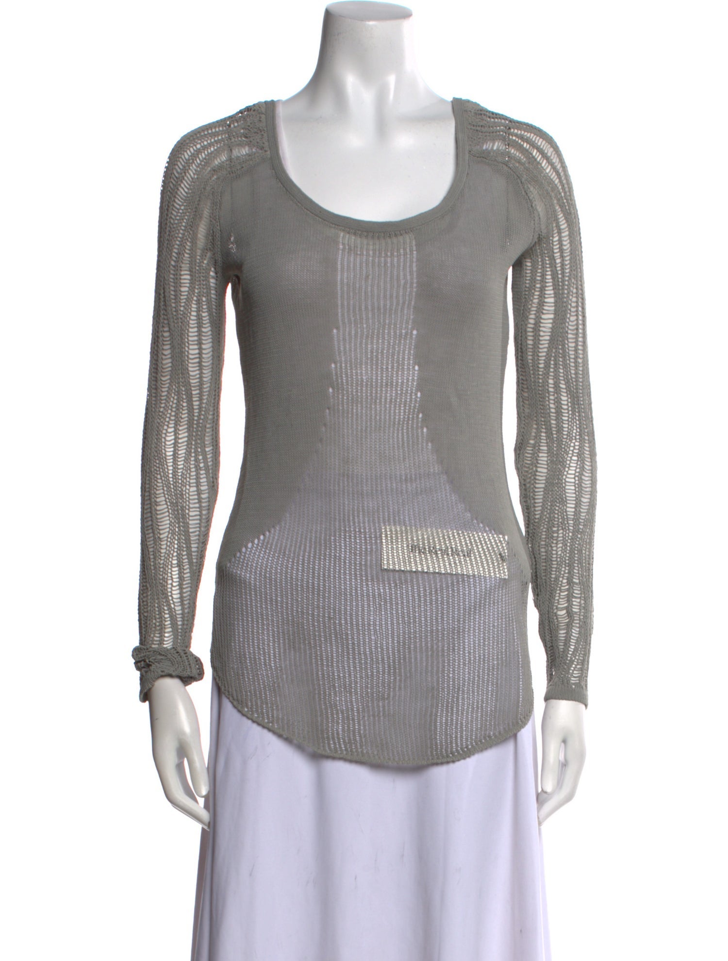 Helmut Lang Linen Scoop Neck Sweater w/ Tags