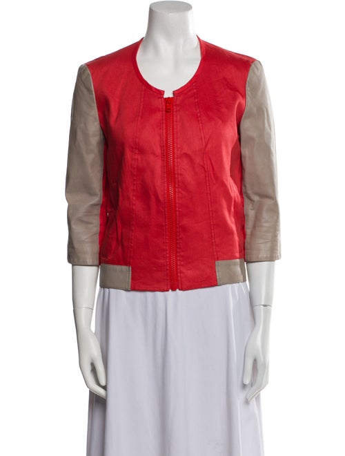 Helmut Lang Linen Colorblock Pattern Jacket