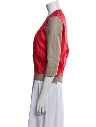 Helmut Lang Linen Colorblock Pattern Jacket