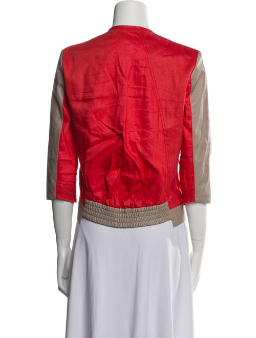 Helmut Lang Linen Colorblock Pattern Jacket